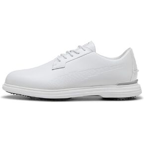 أحذية Puma Golf Men's Royale Golf ، Puma White/Slate Sky/Ash Gray ، 11