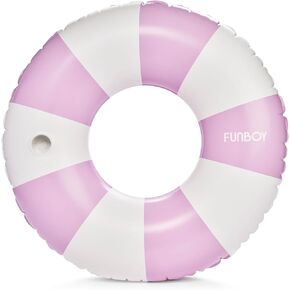 FUNBOY العملاق العتيق باللون الأزرق الداكن مقاس 48 بوصة أنبوب يطفو مع حامل أكواب متكامل، مثالي لحفلة حمام السباحة الصيفية، كبير