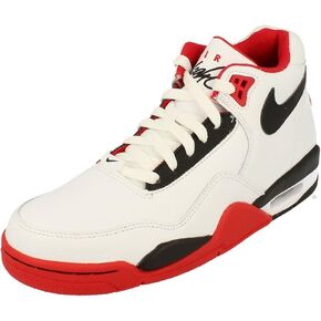 Nike BQ4212-100: Men's Flight Legacy White/Black/University Red Sneaker (8 D(M) US Men)