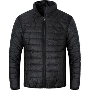 Mens Packable Puffer Jacket Lightweight Winter Jacket Water Resistant Winter Coat