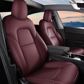 غطاء مقعد سيارة Aomsazto لـ Tesla Model 3 2017 2018 2019 2020 2021 2022 2023 - أغطية مقاعد أبيض مخصصة كاملة (مع غطاء مسند الذراع)