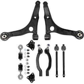 TRQ Front Steering & Suspension Kit Ball Joint Control Arm Sway Bar Stabilizer Link Tie Rod Compatible with 2014-2021 Ram ProMaster 1500 ProMaster 2500 ProMaster 3500