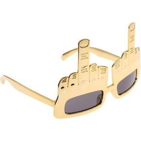 JJLFresheners Tricky Middle Finger Sunglasses, Creative Middle Finger Flip Off Hand Shape Finger Silly Funny Party Novelty Sunglasses Novelty Party Eye Glasses Glam