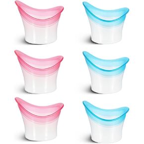 6Pcs Eye Wash Cup, Eye Cups for Eye Wash, Eye Wash Solution with Cup Silicone Eye Cleaning Cup, Portable Eye Care Tool for Quick Relief Tired Eyes Cleaning Eye Dust Makeup Irritants