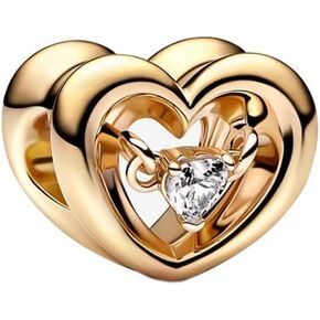 Jewelry Love Mom Luckly Heart Family Bead Dangle Charms for Woman Bracelet Necklace in 925 Sterling Silver with 5A Cubic Zirconia,Mother's Day Birthday Christmas Jewelry Gift for Womens Wife Friend