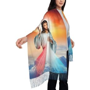 شالات Virgen de Guadalupe واللف للمرأة ارتفعت هدايا كاثوليكية ناعمة وشاح بطانية دافئة كبيرة