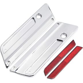 أغطية مزلاج السرج الأسود من Amazicha مع حقيبة سرج صلبة عاكسة متوافقة مع Harley Touring Street Glide Electra Glide Road Glide Road King 1993-2013 in Kuwait