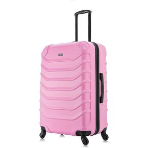 InUSA ENDURANCE Luggage with Spinner Wheels | Durable Lightweight Hardside Suitcase, Spacious Travel Bag with Handle and Trolley | 28-Inch Large Checked Luggage | Pink