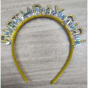 CIEHER Birthday Girl Headband Birthday Crown for Women Girls Birthday Tiara Pink Birthday Decorations