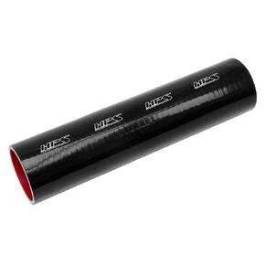 HPS HTST-375-BLK Silicone High Temperature 4-ply Reinforced Tube Coupler Hose, 30 PSI Maximum Pressure, 12" Length, 3-3/4" ID, Black
