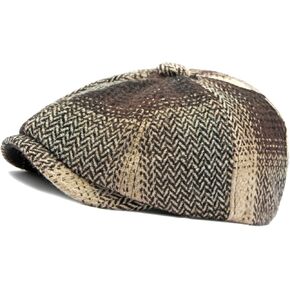 FREEBIRD99 Newsboy Herringbone Ivy Irish Flat Cap Paperboy Cabbie Gatsby Hat