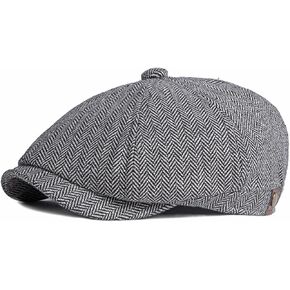 Freebird99 Newsboy Herringbone Ivy Irish Flat Cap Paperboy Cabbie Gatsby Hat in Kuwait