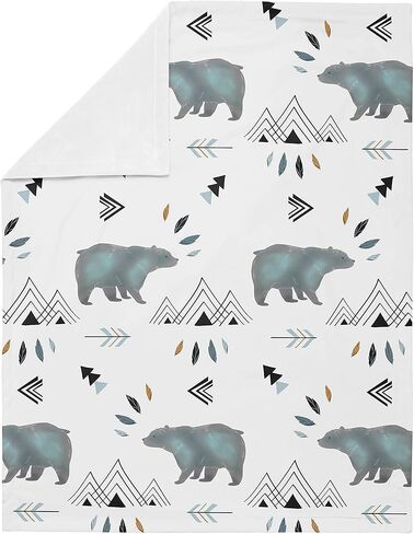 تصميمات Sweet Jojo Designs Boho Watercolor Woodland Deer Floral Baby Girl التي تتلقى بطانية قماط آمنة لحديثي الولادة أو الأطفال الصغار، عربة أطفال ناعمة من Minky - وردي فاتح، أخضر نعناعي وأبيض in Saudi Arabia