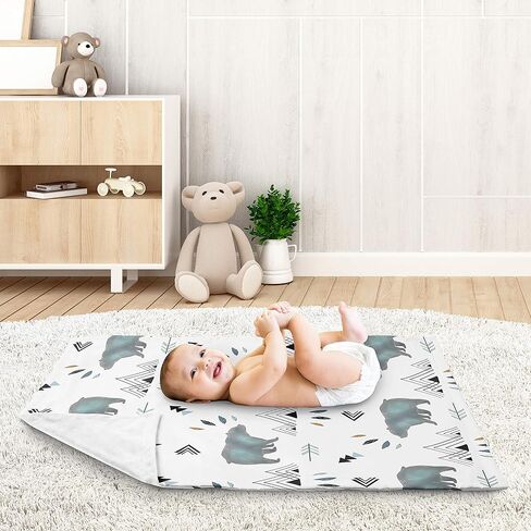 تصميمات Sweet Jojo Designs Boho Watercolor Woodland Deer Floral Baby Girl التي تتلقى بطانية قماط آمنة لحديثي الولادة أو الأطفال الصغار، عربة أطفال ناعمة من Minky - وردي فاتح، أخضر نعناعي وأبيض in Saudi Arabia