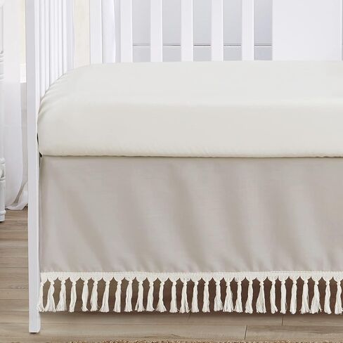 Sweet Jojo Designs Blush Pink Bohemian Boho Chic Girl Baby Crib Bedding Set Infant Nursery Room Blanket Fitted Sheet Skirt Diaper Stacker 4p Farmhouse Shabby Designer Elegant Geometric Textured Trim in Saudi Arabia