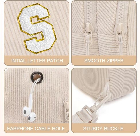 Small Corduroy Sling Bag Initial Crossbody Bag Fanny Pack for Girls Personalized Birthday Gifts for Teen Girls Gifts in Saudi Arabia