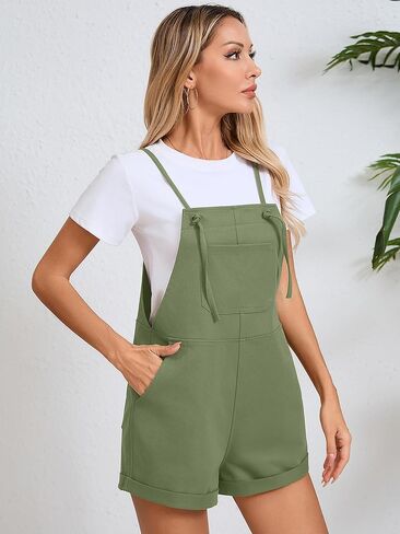KORSIS Overalls for Women Summer Casual Loose Fit Spaghetti Strap Shorts Overall Rompers Bib jumpsuits Outfits with pockets in Kuwait