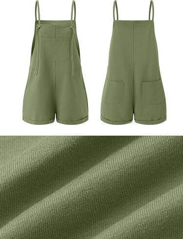 KORSIS Overalls for Women Summer Casual Loose Fit Spaghetti Strap Shorts Overall Rompers Bib jumpsuits Outfits with pockets in Kuwait