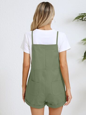 KORSIS Overalls for Women Summer Casual Loose Fit Spaghetti Strap Shorts Overall Rompers Bib jumpsuits Outfits with pockets in Kuwait
