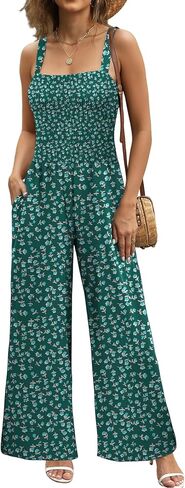Buauty Women's Overalls Jumpsuits for Women 2025 Sleeveless One Piece Rompers Casual Loose High Waist Wide Leg with Pockets in Saudi Arabia