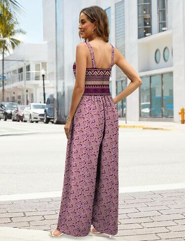 Buauty Women's Overalls Jumpsuits for Women 2025 Sleeveless One Piece Rompers Casual Loose High Waist Wide Leg with Pockets in Kuwait