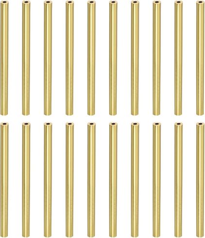 3mm x 0.5mm x 30mm(ODxWall TxL) Brass Tube - 20Pack - Good for DIY Decorative Ornament Wall Hanging - Round Craft Bead Tubing in Saudi Arabia