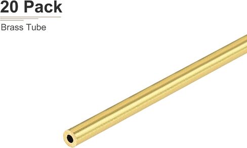 3mm x 0.5mm x 30mm(ODxWall TxL) Brass Tube - 20Pack - Good for DIY Decorative Ornament Wall Hanging - Round Craft Bead Tubing in Saudi Arabia