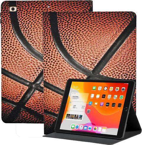 Case for iPad 6th/5th Generation 2018/2017 Model 9.7-Inch, Premium PU Leather Folding Stand Shell Multiple Viewing Angles TPU Protective Cover, Baseball in Kuwait