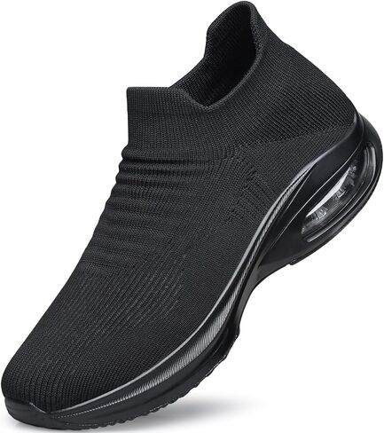 Mens Walking Shoes Sock Casual Fashion Sneakers Comfortable Slip On Air Cushion Workout Athletic Gym Running Shoes in Kuwait