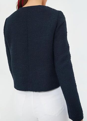 chouyatou Women's Double Breasted Tweed Blazer Jacket Business Casual Dressy Tweed Jacket Office Work Suit in Saudi Arabia