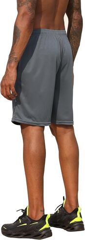 BUYJYA 3 Pack Men's Athletic Running Shorts Gym Basketball Lightweight Casual Short with Zipper Pocket Gift in Saudi Arabia