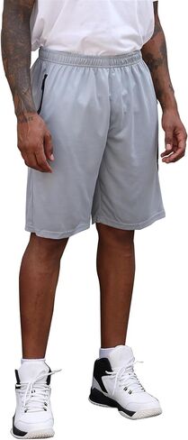 BUYJYA 3 Pack Men's Athletic Running Shorts Gym Basketball Lightweight Casual Short with Zipper Pocket Gift in Saudi Arabia
