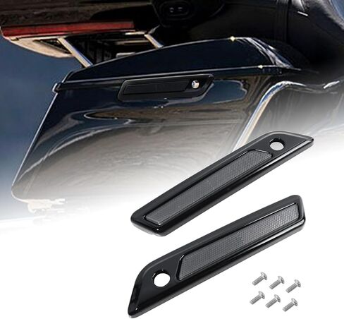 Saddlebag Outer Lid Hinge Light Kits for Harley Glide Road King Touring Side Case Cover 2014-2023 Motorcycle Side Box Cover Light Left+Right Carbon Fiber Gray 2Pcs - Upgrade Riding Experience in Saudi Arabia