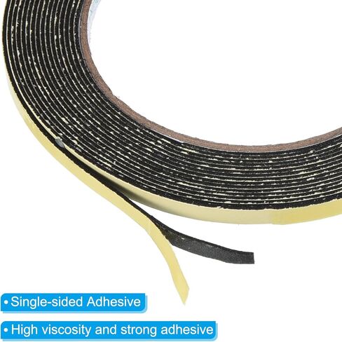 PATIKIL 16.4ft/5m Weather Stripping Door Seal Strip, 2 Roll EVA Foam Seal Tape Self Adhesive Strip 5mm Wide 1mm Thick for Door Window Insulation in Saudi Arabia