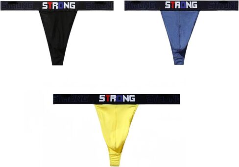 Men's Modal Thong Wide Band Low-Rise Summer Cool Soft 3 Pack in Saudi Arabia