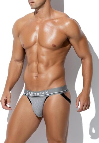 Casey Kevin Mens Cotton Jock Strap Breathable Thong Underwear Athletic Supporter for Men in Kuwait
