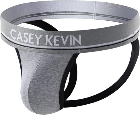 Casey Kevin Mens Cotton Jock Strap Breathable Thong Underwear Athletic Supporter for Men in Kuwait