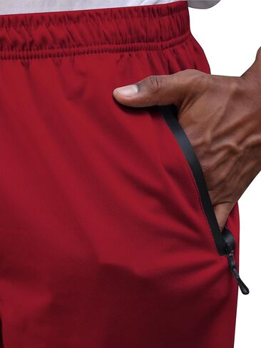 BUYJYA 3 Pack Men's Athletic Running Shorts Gym Basketball Lightweight Casual Short with Zipper Pocket Gift in Saudi Arabia