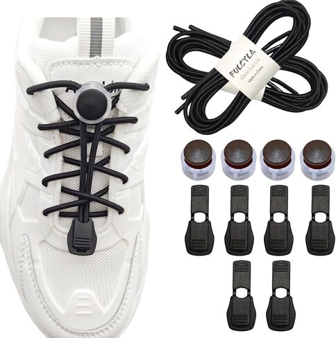 2 pairs Elastic Shoe Laces -Elastic No Tie Shoelaces for Kids, Adults, Elderly in Saudi Arabia
