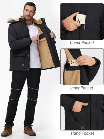 سترة Cotrasen للرجال الشتوية السمك الدافئ الصوف المبطن بالستران المائي in Kuwait