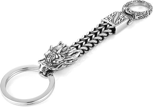 Hzman الفولاذ المقاوم للصدأ من الفولاذ المقاوم للصدأ للسيارات مفتاح السيارة Heavy Duty Carner Cool Viking Animal Keychain لمفتاح الدراجات النارية للسيارة in Kuwait