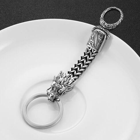Hzman الفولاذ المقاوم للصدأ من الفولاذ المقاوم للصدأ للسيارات مفتاح السيارة Heavy Duty Carner Cool Viking Animal Keychain لمفتاح الدراجات النارية للسيارة in Kuwait