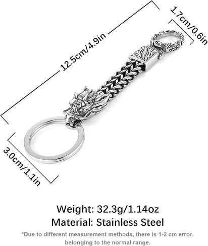 Hzman الفولاذ المقاوم للصدأ من الفولاذ المقاوم للصدأ للسيارات مفتاح السيارة Heavy Duty Carner Cool Viking Animal Keychain لمفتاح الدراجات النارية للسيارة in Kuwait