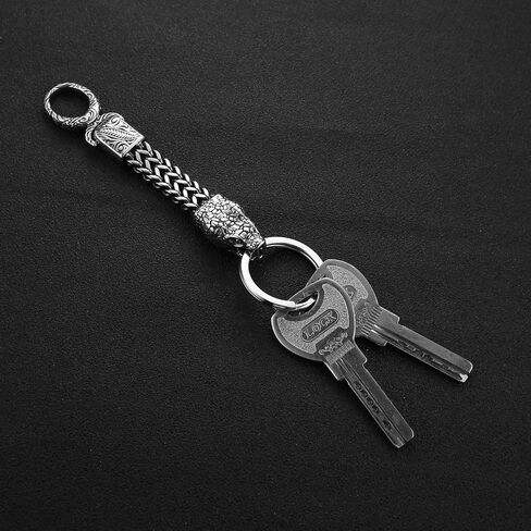 Hzman الفولاذ المقاوم للصدأ من الفولاذ المقاوم للصدأ للسيارات مفتاح السيارة Heavy Duty Carner Cool Viking Animal Keychain لمفتاح الدراجات النارية للسيارة in Kuwait