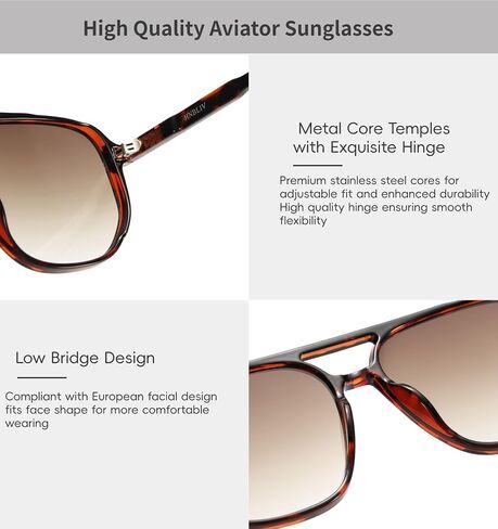 Retro Aviator Sunglasses for Women & Men Lightweight Square Shade UV400 Protection Unisex Sun Glasses Frame in Kuwait