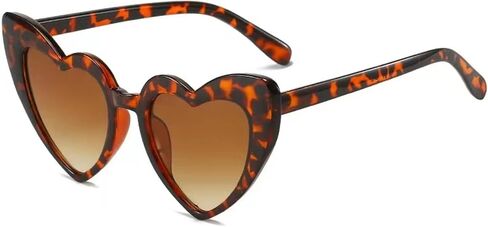 Vintage Love Heart Shaped Sunglasses for Women, Cat Eye Mod Style Retro Glasses in Saudi Arabia