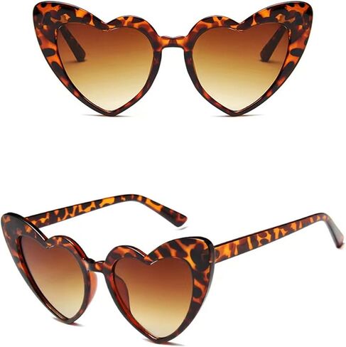 Vintage Love Heart Shaped Sunglasses for Women, Cat Eye Mod Style Retro Glasses in Saudi Arabia