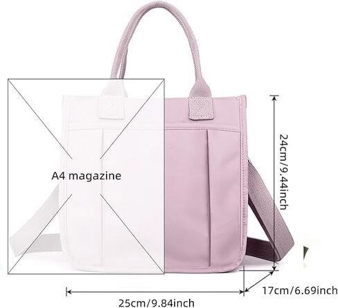Small Tote Bag with Zipper Tote Bag for Women Nylon Satchel Hobo Bag Messenger Bag in Saudi Arabia