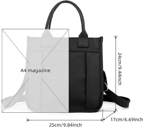 Small Tote Bag with Zipper Tote Bag for Women Nylon Satchel Hobo Bag Messenger Bag in Saudi Arabia