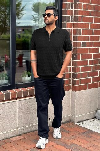 Arach&Cloz Mens Zipper Polo 3D Texture Shirts 2025 Spring Summer Fashion Knit Golf Tops Short Sleeve Dress Clothes in Saudi Arabia